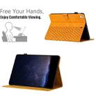 For iPad 10.2 2021 / 2020 / 10.5 2019 Honeycomb Embossed Leather Smart Tablet Case(Yellow) - 3