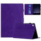 For iPad 10.2 2021 / 2020 / 10.5 2019 Honeycomb Embossed Leather Smart Tablet Case(Purple) - 1