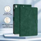 For iPad 10.2 2021 / 2020 / 10.5 2019 Honeycomb Embossed Leather Smart Tablet Case(Green) - 2