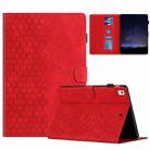 For iPad 10.2 2021 / 2020 / 10.5 2019 Honeycomb Embossed Leather Smart Tablet Case(Red) - 2