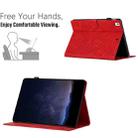 For iPad 10.2 2021 / 2020 / 10.5 2019 Honeycomb Embossed Leather Smart Tablet Case(Red) - 3