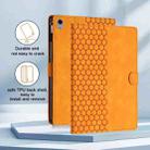 For iPad mini 6 Honeycomb Embossed Leather Smart Tablet Case(Yellow) - 2