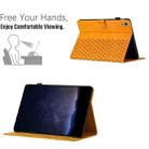 For iPad mini 6 Honeycomb Embossed Leather Smart Tablet Case(Yellow) - 3