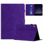 For iPad mini 6 Honeycomb Embossed Leather Smart Tablet Case(Purple) - 1