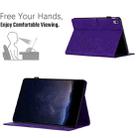 For iPad mini 6 Honeycomb Embossed Leather Smart Tablet Case(Purple) - 3