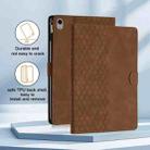 For iPad mini 6 Honeycomb Embossed Leather Smart Tablet Case(Brown) - 2