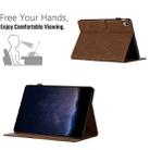 For iPad mini 6 Honeycomb Embossed Leather Smart Tablet Case(Brown) - 3