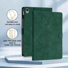 For iPad mini 6 / mini 2024 Honeycomb Embossed Leather Smart Tablet Case(Green) - 2