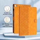 For iPad mini 5 / 4 / 3 / 2 / 1 Honeycomb Embossed Leather Smart Tablet Case(Yellow) - 2