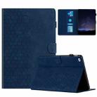 For iPad mini 5 / 4 / 3 / 2 / 1 Honeycomb Embossed Leather Smart Tablet Case(Blue) - 1