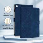 For iPad mini 5 / 4 / 3 / 2 / 1 Honeycomb Embossed Leather Smart Tablet Case(Blue) - 2