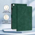 For iPad mini 5 / 4 / 3 / 2 / 1 Honeycomb Embossed Leather Smart Tablet Case(Green) - 2