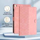 For iPad mini 5 / 4 / 3 / 2 / 1 Honeycomb Embossed Leather Smart Tablet Case(Pink) - 2
