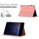 For iPad mini 5 / 4 / 3 / 2 / 1 Honeycomb Embossed Leather Smart Tablet Case(Pink) - 3