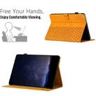 For iPad Pro 9.7 / 9.7 2018 / 2017 Honeycomb Embossed Leather Smart Tablet Case(Yellow) - 3