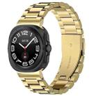 For Samsung Galaxy Watch Ultra 47mm Three Beads Stainless Steel Watch Band(Gold) - 1