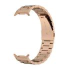 For Samsung Galaxy Watch Ultra 47mm Three Beads Stainless Steel Watch Band(Rose Gold) - 3