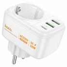 hoco AC26 PD20W Type-C, 2 x USB Ports Socket Charger, Plug:EU Plug / German(White) - 1