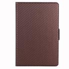 For Huawei MatePad 10.8 (2020) Ultra-thin Carbon Fiber Front Support Horizontal Flip Leather Case with Holder(Coffee) - 2