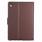 For Huawei MatePad 10.8 (2020) Ultra-thin Carbon Fiber Front Support Horizontal Flip Leather Case with Holder(Coffee) - 3