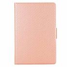 For Huawei MatePad 10.8 (2020) Ultra-thin Carbon Fiber Front Support Horizontal Flip Leather Case with Holder(Rose Gold) - 2