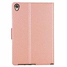 For Huawei MatePad 10.8 (2020) Ultra-thin Carbon Fiber Front Support Horizontal Flip Leather Case with Holder(Rose Gold) - 3