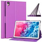 For Huawei MatePad 10.8 (2020) Ultra-thin Carbon Fiber Front Support Horizontal Flip Leather Case with Holder(Purple) - 1