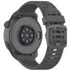 For COROS PACE 3 Color Buckle Liquid Silicone Strap(Black Grey) - 2