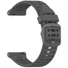 For COROS PACE 3 Color Buckle Liquid Silicone Strap(Black Grey) - 3