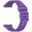 For COROS PACE 3 Color Buckle Liquid Silicone Strap(Purple) - 3