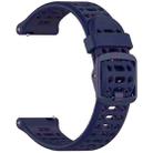 For COROS PACE 3 Color Buckle Liquid Silicone Strap(Midnight Blue) - 3