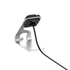 For Google Pixel Watch 3 41 / 45mm Rotatable Smart Watch Fast Charger Metal Dock Charger Holder(Silver) - 2