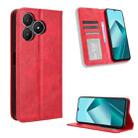 For Wiko T20 Magnetic Buckle Retro Texture Leather Phone Case(Red) - 1