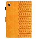 For Huawei MatePad T10 / T10S Honeycomb Embossed Leather Tablet Case(Yellow) - 3