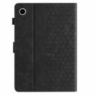 For Huawei MatePad T10 / T10S Honeycomb Embossed Leather Tablet Case(Black) - 3