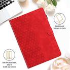 For Huawei MatePad T10 / T10S Honeycomb Embossed Leather Tablet Case(Red) - 2