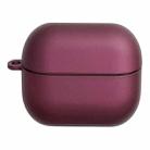 For Samsung Galaxy Buds3 / 3 Pro Solid Color PC Frosted Earphone Protective Case(Wine Red) - 1