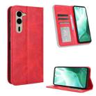 For Fujitsu Arrows We2 Plus Magnetic Buckle Retro Texture Leather Phone Case(Red) - 1