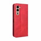 For Fujitsu Arrows We2 Plus Magnetic Buckle Retro Texture Leather Phone Case(Red) - 3