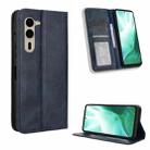 For Fujitsu Arrows We2 Plus Magnetic Buckle Retro Texture Leather Phone Case(Blue) - 1