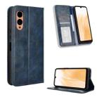 For Fujitsu Arrows We2 Magnetic Buckle Retro Texture Leather Phone Case(Blue) - 1