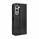 For Fujitsu Arrows Alpha F-51F Magnetic Buckle Retro Texture Leather Phone Case(Black) - 3