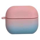 For Samsung Galaxy Buds3 / 3 Pro PC Gradient Frosted Earphone Protective Case(Gradient Pink) - 1