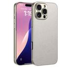 For iPhone 16 Pro Max GKK Metal Paint Skin Feel Leather Full Coverage Phone Case(Titanium Grey) - 1