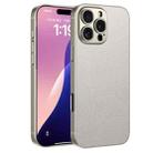 For iPhone 16 Pro GKK Metal Paint Skin Feel Leather Full Coverage Phone Case(Titanium Grey) - 1