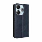 For Redmi 13 4G / Note 13R 5G Magnetic Buckle Retro Texture Leather Phone Case(Blue) - 3