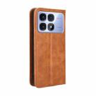 For Redmi K70 Ultra Magnetic Buckle Retro Texture Leather Phone Case(Brown) - 3