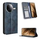 For Redmi K80 / K80 Pro Magnetic Buckle Retro Texture Leather Phone Case(Blue) - 1