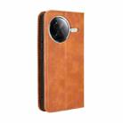 For Redmi K80 / K80 Pro Magnetic Buckle Retro Texture Leather Phone Case(Brown) - 3