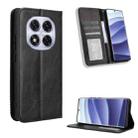 For Redmi Note 14 Pro+ 5G Magnetic Buckle Retro Texture Leather Phone Case(Black) - 1